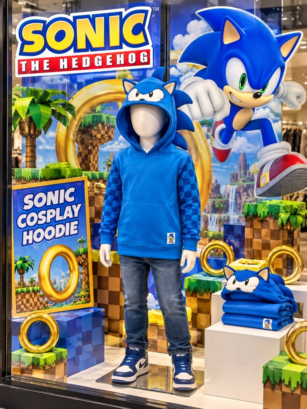 Sonic The Hedgehog Cosplay Hoodie Boys 2XL(18)